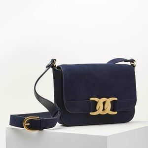 Boden Navy Rebecca Suede Crossbody